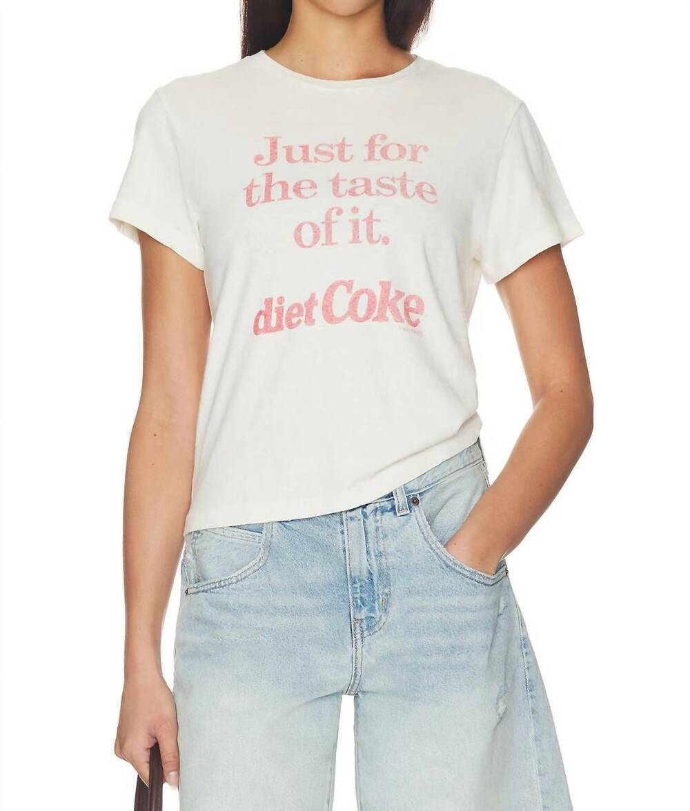 NEW RE/DONE classic diet coke tee in vintage white